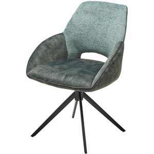 Изображение товара Стул BERRIES 360 град., Зеленый Loris-39, велюр/темно-зеленый 7525-156, велюр/ черный каркас, DISAUR (850-83919)