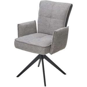 Изображение товара Стул PONCE 360 град. поворот. Brego-07 Серый, ткань/ XD841-16 Серый, букле/ Черный, ®DISAUR