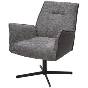 Изображение товара Кресло BELFAST 360 град. XD841-16 Серый, букле/ GINO-457 Серый, ткань/ Черный, ®DISAUR