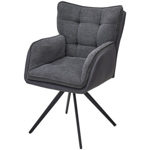 Изображение товара Стул ORTEGA 180 град.поворот. Brego-16 Темно-серый, ткань/ Maison 95 Темно-серый, PU/Черный, ®DISAUR