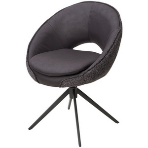 Изображение товара Стул ANABEL 360 град. поворот Черный Maison 99# / OTE COBBLE 457 / серый каркас, ®DISAUR (арт.)