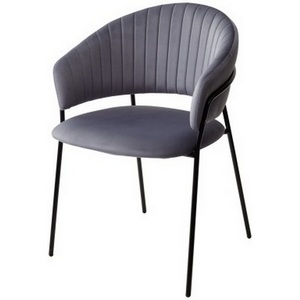 Изображение товара Стул ГЕММА, цвет H-14 Серый, велюр / черный каркас ГЕММА