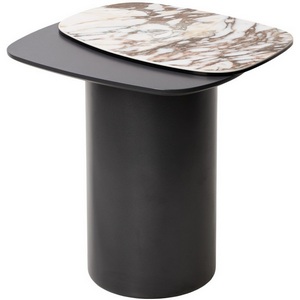 Изображение товара Стол кофейный ARVID TL-312 испанская керамика на стекле/МДФ окраш./темно-серый МДФ каркас ®DISAUR (арт.) (прямоугольная столешница)