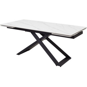 Изображение товара Стол с боковыми вставками на 10 персон MATT SINTERED STONE/ Livorno (прямоугольная столешница, I I-образная опора)