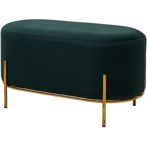 Изображение товара Пуф для гостиной ZEN BLUVEL-78 зеленый, велюр / золотой каркас М-City