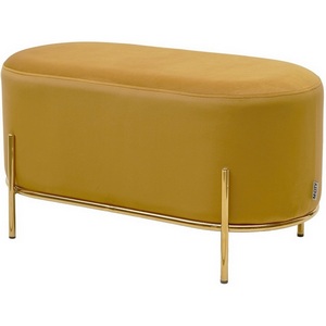 Изображение товара Пуф для гостиной ZEN BLUVEL-68 желтый, велюр / золотой каркас М-City