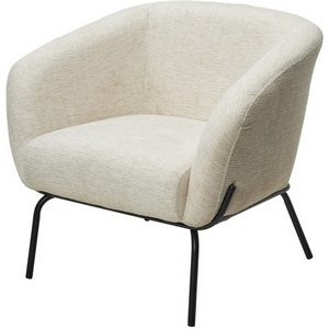 Изображение товара Кресло HARPER Modica-040 бежево-белый, ткань / черный каркас, ®DISAUR