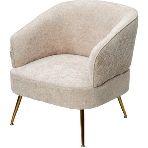 Изображение товара Кресло MUSSELS 3018-10 Бежевый, шенилл / золотой каркас, ®DISAUR