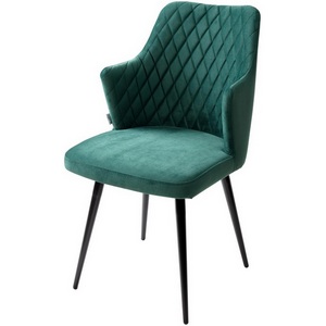 Изображение товара Стул град. ЗЕЛЕНЫЙ #19, велюр / черный каркас