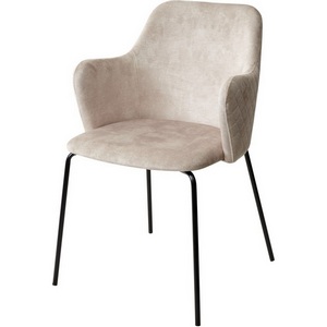 Изображение товара Стул VT5001-1 античный светло-беж., велюр без пальчикового эффекта /черный каркас AMARETTO