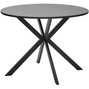 Изображение товара Стол ВЕГА D100 Черный, стекло/черный каркас М-City (круглая столешница, 4 ножки)