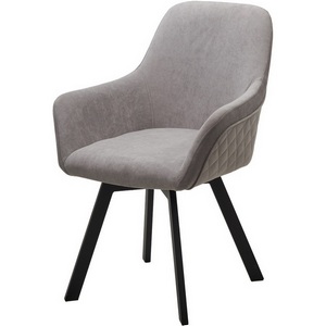 Изображение товара Стул JET 360 град. поворот. B22 Серый, велюр / черный каркас, М-City