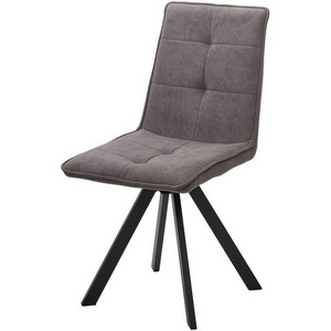 Изображение товара Стул BRONX, 360 град. поворот. B28 Темно-серый, велюр / черный каркас, М-City