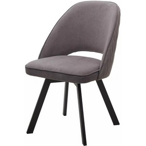 Изображение товара Стул DUNA 360 град. поворот. B28 Темно-серый, велюр / черный каркас, М-City