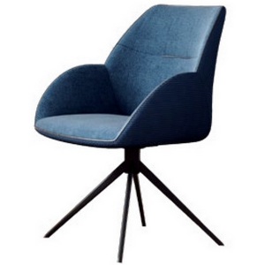 Изображение товара Стул TORNADO 360 град. Серый Brego-07, ткань/ темно-серый Modern-454, велюр/ черный каркас, DISAUR (850-36805)