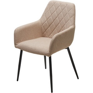 Изображение товара Стул NOVARA Barrel-09 Бежевый, ткань / черный каркас / Товарный знак DISAUR