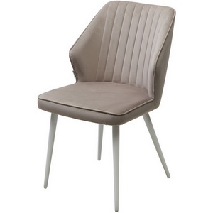 Изображение товара Стул SEATTLE-V ЛАТТЕ #25, велюр / белый каркас