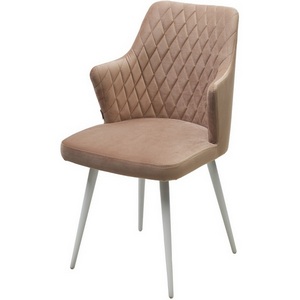Изображение товара Стул HERMAN 360 град. БЕЖЕВЫЙ #5, велюр / белый каркас