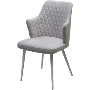 Изображение товара Стул HERMAN 360 град. BM-4 СВЕТЛО-СЕРЫЙ, велюр / белый каркас