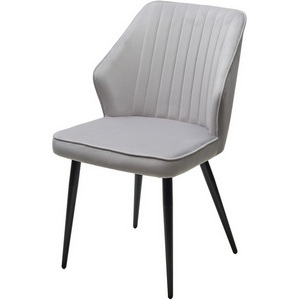 Изображение товара Стул SEATTLE-V СВЕТЛО-СЕРЫЙ BM-4, велюр / черный каркас