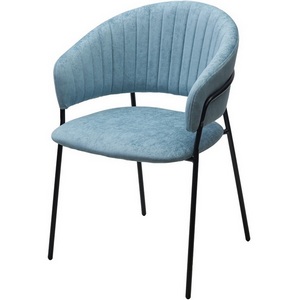 Изображение товара Стул ГЕММА, цвет RAIN 7 breeze, велюр / черный каркас