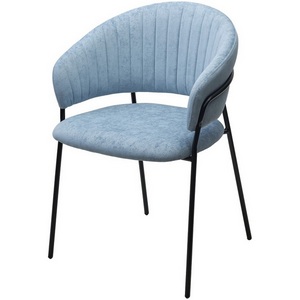 Изображение товара Стул ГЕММА, цвет RAIN 13 blue, велюр / черный каркас