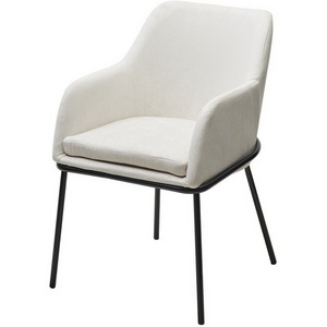 Изображение товара Стул АЛИСТЕР, цвет RAIN 1 молочный велюр / черный каркас