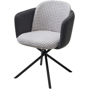 Изображение товара Стул ЛИЛУ ДАНС 180 град. поворотный, УЮТ ГРЕЙ КЛЫК / ORAKUL 998 Темно-серый / Черный каркас,
