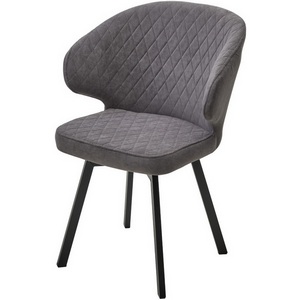 Изображение товара Стул ХИЛТОН 360 град., цвет B28 Темно-серый, велюр / черный каркас