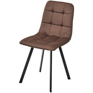 Изображение товара Стул РИЧИ, цвет H-71 Шоколадный, велюр / черный каркас