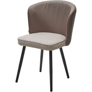 Изображение товара Стул МОНЕ ROVENA BISCUT ткань / ORAKUL 290 экокожа / Черный каркас