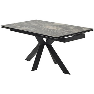 Изображение товара Стол на 8 персон BELLUNO 160 KL-176, итальянская керамика/черный каркас (прямоугольная столешница)