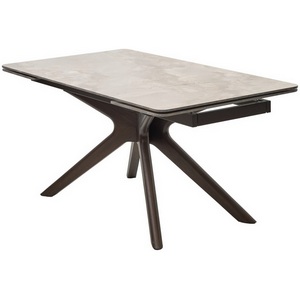 Изображение товара Стол на 8 персон EDER 160 GLOSS AMBER JADE SOLID CERAMIC/Орех (прямоугольная столешница)