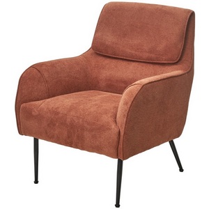 Изображение товара Кресло MAGDA Cato-08 коричневый, ткань / черный каркас