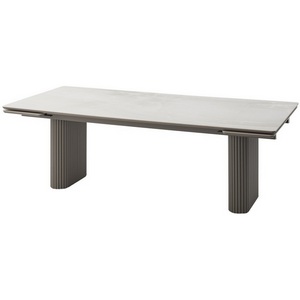 Изображение товара Стол АДАЖИО 240 (320) см ЭЛЛИПС цвет ОНИКС (VARESE ONICE), керамика / Латте каркас 64581