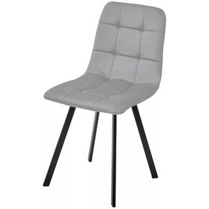 Изображение товара Стул РИЧИ, цвет H-09 Светло-серый, велюр / черный каркас 64646
