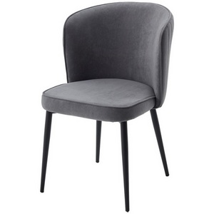 Изображение товара Стул МИЛАНО цвет B28 Темно-серый, велюр / черный каркас 64752