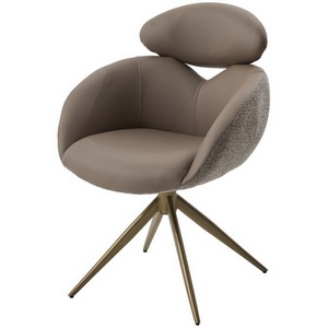 Изображение товара Стул ГУННАР (GUNNAR) 360 град, цвет БЕЖЕВЫЙ VEGA-11 / MIAMI-160, ткань / ШАМПАНЬ каркас, ®DISAUR 64848
