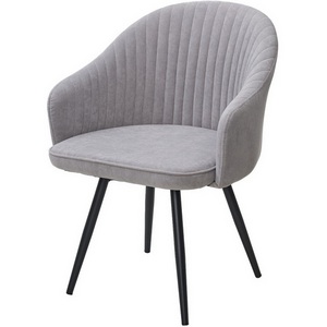 Изображение товара Стул AVIOR, 360 град. поворот. B22 Серый, велюр / черный каркас, М-City