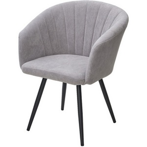 Изображение товара Стул RUNA, 360 град. поворот. B22 Серый, велюр / черный каркас, М-City