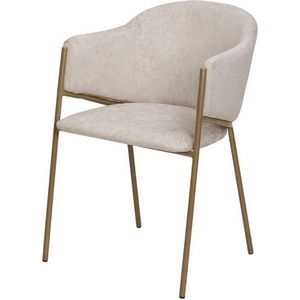 Изображение товара Стул ДИЛЛ, цвет RAIN 8 слоновая кость, велюр / шампань каркас М-City (арт.)