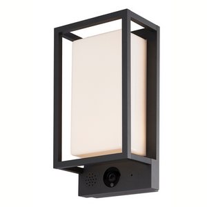 Изображение товара Настенный светильник уличный светодиодный диммируемый с камерой датчиком движения управлением смартфоном IP54 Mantra Meribel 7087 (Умный дом)