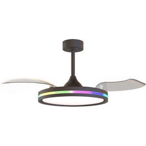 Изображение товара Люстра потолочная с арматурой из пластика вентилятор RGB LED с ПДУ Mantra Rafaga 8728