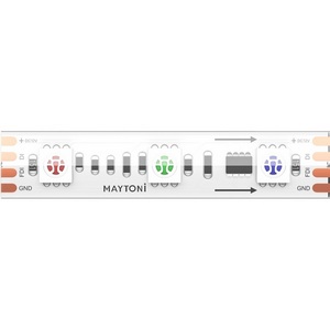 Изображение товара Светодиодная лента IP68 12В 5050 14,4Вт/м RGB 5м Maytoni SPI светодиодная лента 201245