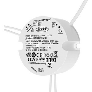 Изображение товара Источник тока DALI NFC DT6 300-850mA +PUSH DIM Maytoni Источники тока 721031
