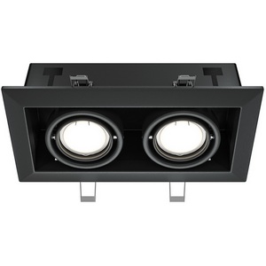 Изображение товара Потолочный светильник прямоугольный встраиваемый Metal Modern GU10 2x50Вт Maytoni Technical DL008-2-02-B