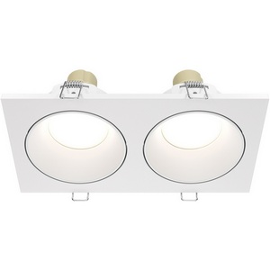 Изображение товара Потолочный светильник прямоугольный встраиваемый воагозащищенный Zoom GU10 2x50Вт IP 65 Maytoni Technical DL033-2-02W