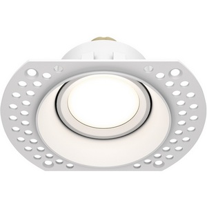 Изображение товара Точечный светильник встраиваемый белый круглый под гипсокартон Dot GU10 1x50Вт Maytoni Technical DL042-01-RD-W