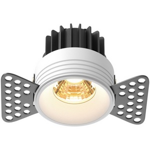 Изображение товара Точечный светильник встраиваемый мощностью 7w круглый под гипсокартон светодиодный Maytoni Round DL058-7W2.7K-TRS-W