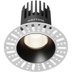 Изображение товара Точечный светильник встраиваемый мощностью 15 вт круглый под гипсокартон светодиодный Maytoni Dip DL121-15W-4K-TRS-B